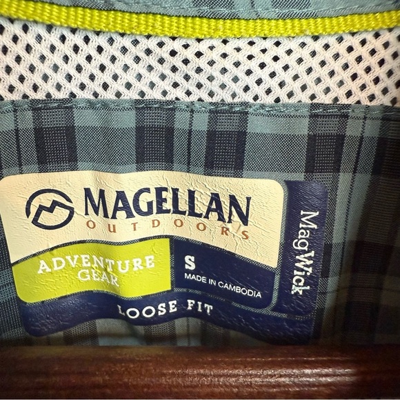 Magellan | Green and Blue Plaid Magwick Loose Fit Shirt | Sz S - Picture 3 of 9